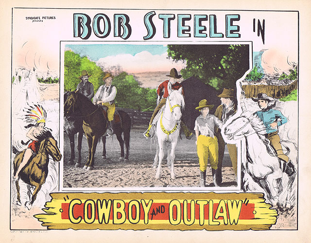 Edna Aslin, Alfred Hewston, Cliff Lyons, J.P. McGowan, and Bob Steele in The Cowboy and the Outlaw (1929)