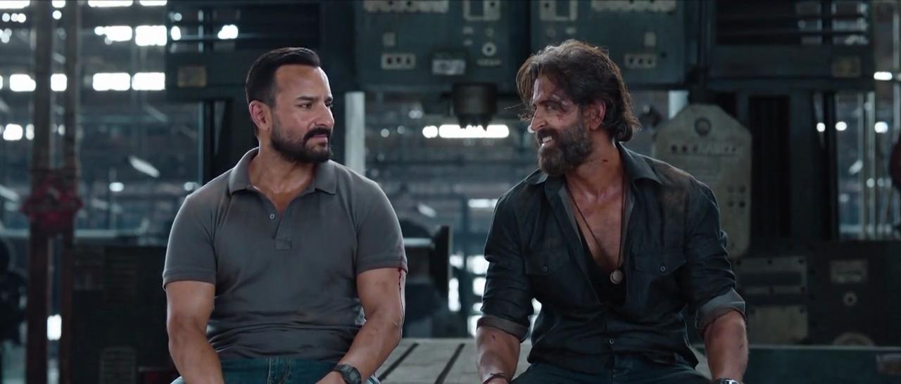 Hrithik Roshan and Saif Ali Khan in Vikram Vedha (2022)