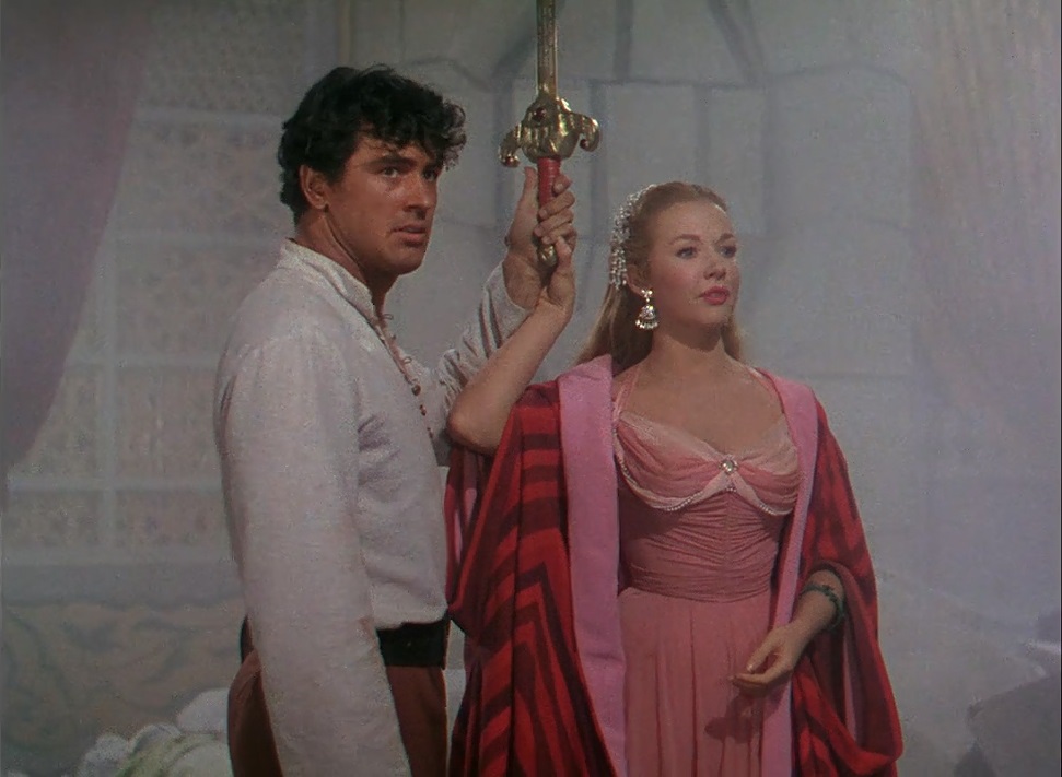 Rock Hudson and Piper Laurie in The Golden Blade (1953)