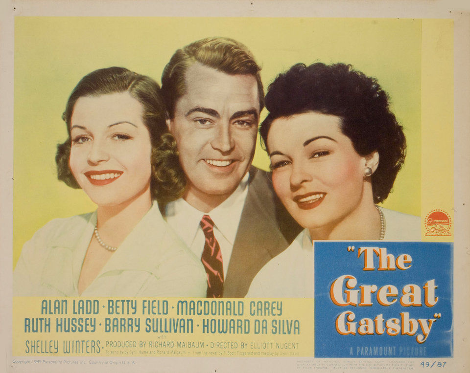 Alan Ladd, Betty Field, and Ruth Hussey in The Great Gatsby (1949)