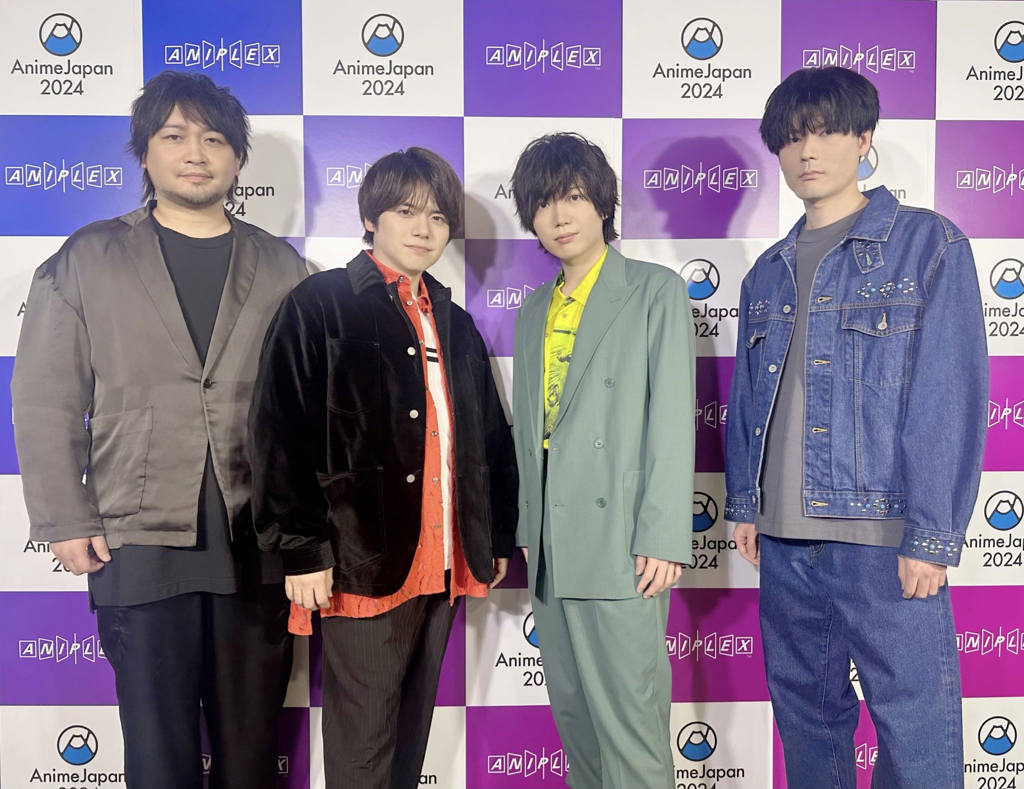 Yûichi Nakamura, Kôki Uchiyama, Shoya Chiba, and Yuma Uchida at an event for Wind Breaker (2024)