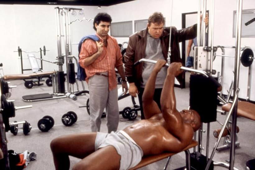 John Candy, Tom Lister Jr., and Eugene Levy in Armed and Dangerous (1986)