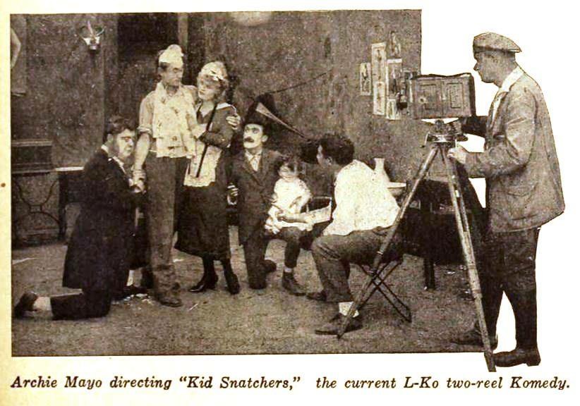 Eddie Barry, Archie Mayo, Robert McKenzie, and Gladys Varden in The Kid Snatchers (1917)