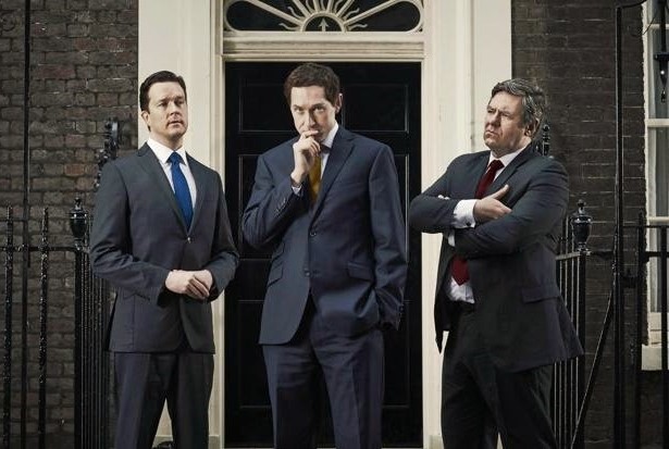 Mark Dexter, Bertie Carvel, and Ian Grieve in Coalition (2015)