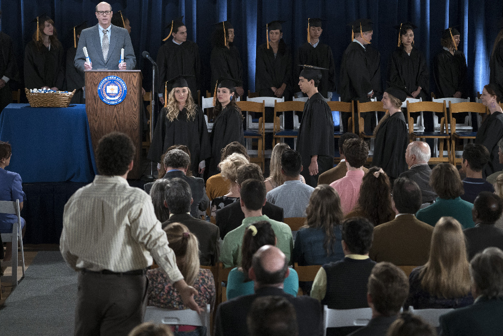 David Koechner, Stephen Tobolowsky, AJ Michalka, Troy Gentile, Hayley Orrantia, and Niko Guardado in The Goldbergs (2013)