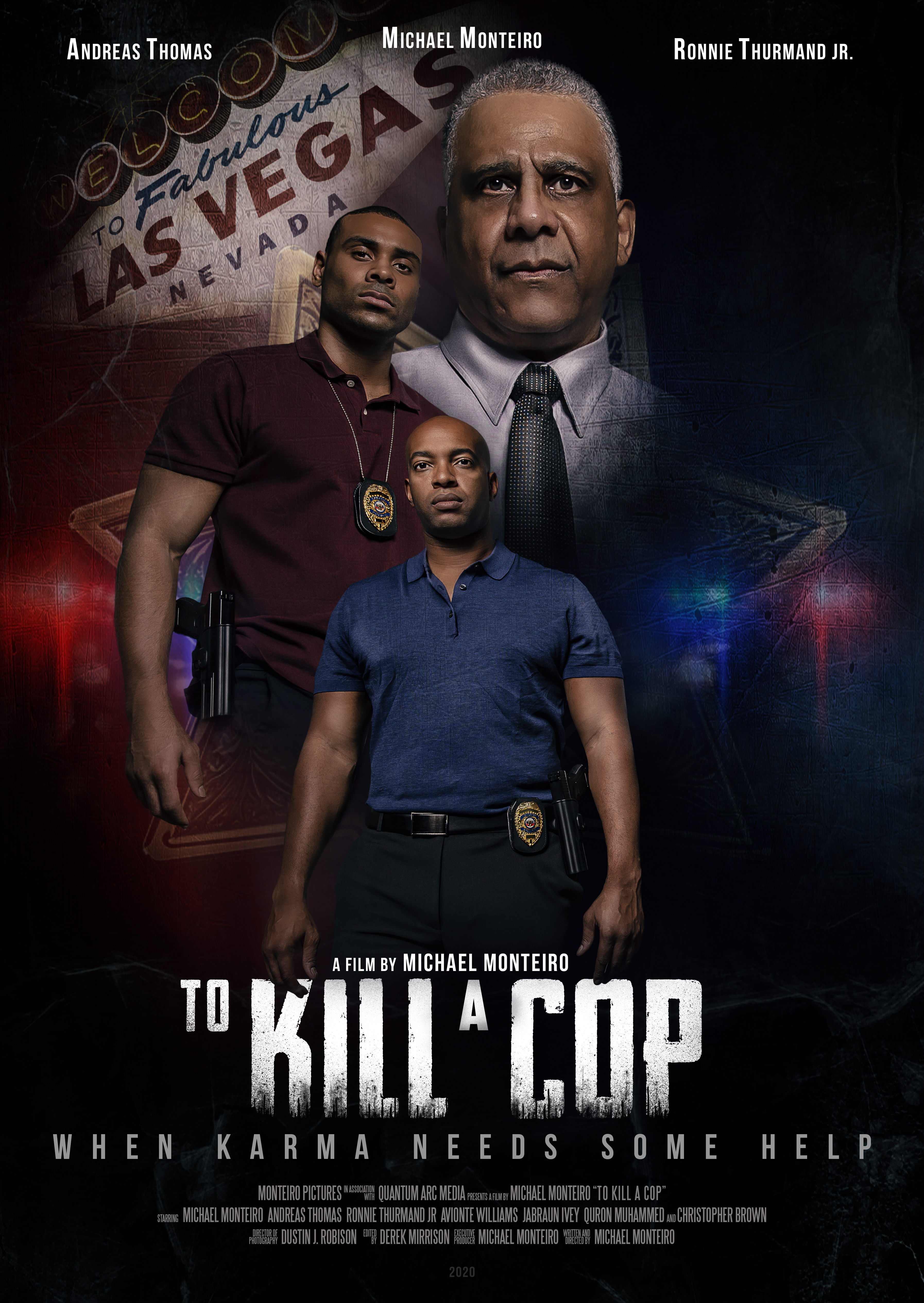 Andreas Thomas, Michael Monteiro, and Ronnie Thurmand Jr in To Kill a Cop (2021)