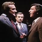 Patrick Macnee, William Daniels, Lawrence Pressman, and Robert Preston in Rehearsal for Murder (1982)