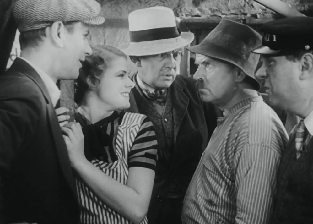 Ingrid Bergman, Edvin Adolphson, Eric Abrahamsson, Valdemar Dalquist, and Sigurd Wallén in The Count of the Old Town (1935)