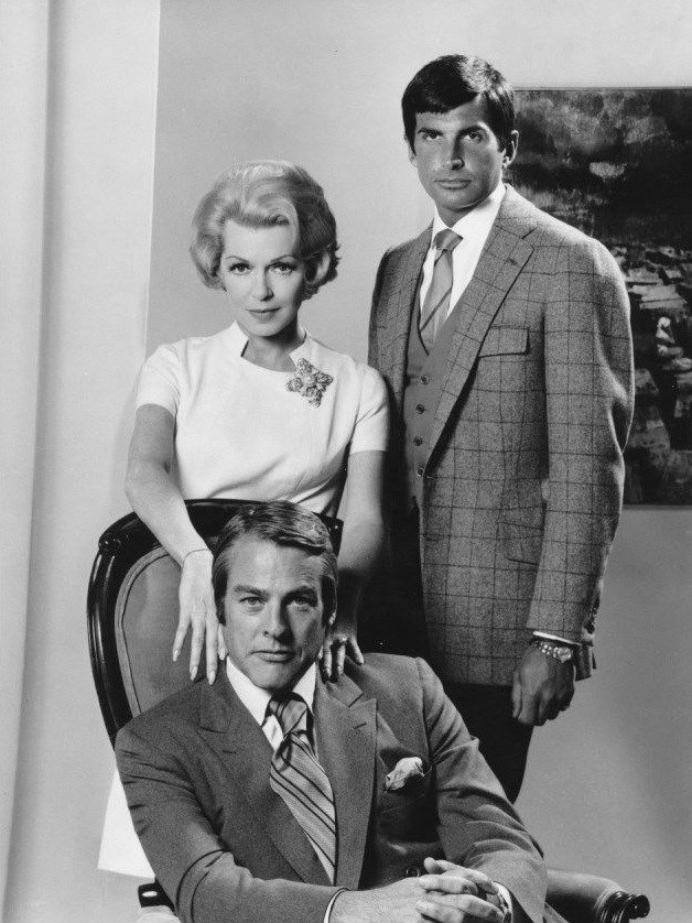 George Hamilton, Lana Turner, and Kevin McCarthy in The Survivors (1969)