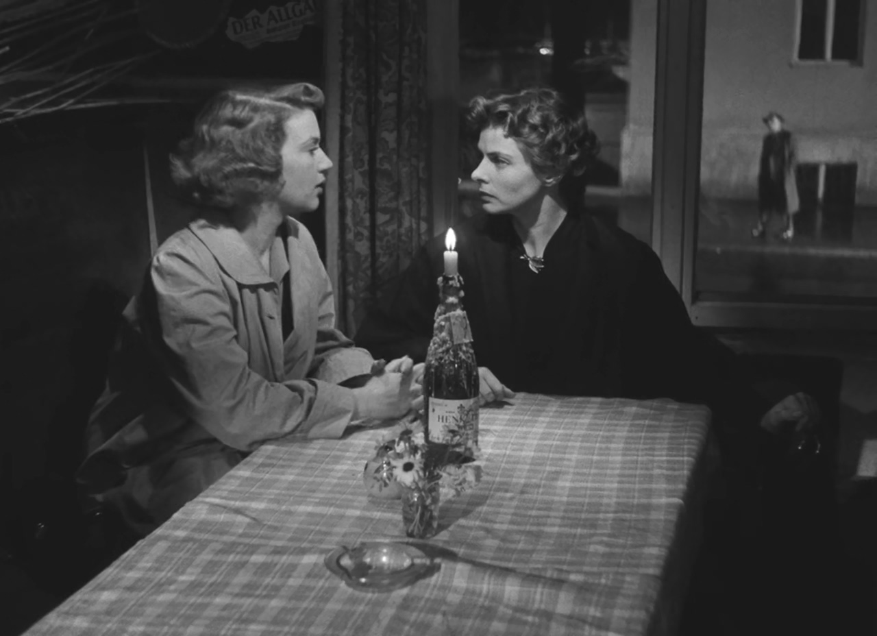 Ingrid Bergman, Renate Mannhardt, and Mathias Wieman in Fear (1954)