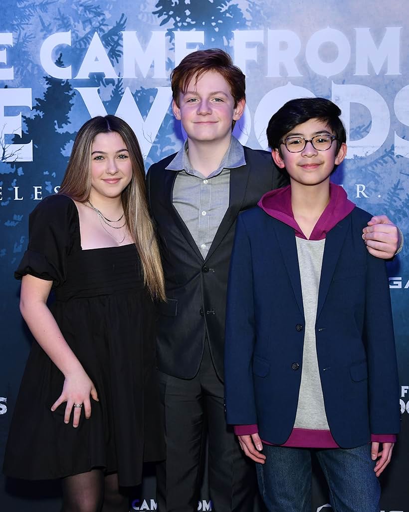 Tess Santarsiero, Coulter Ibanez, and Declan Foley at an event for She Came from the Woods (2022)