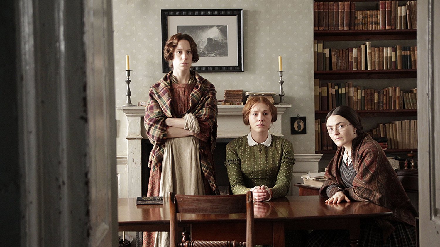 Finn Atkins, Charlie Murphy, and Chloe Pirrie in To Walk Invisible: The Brontë Sisters (2016)