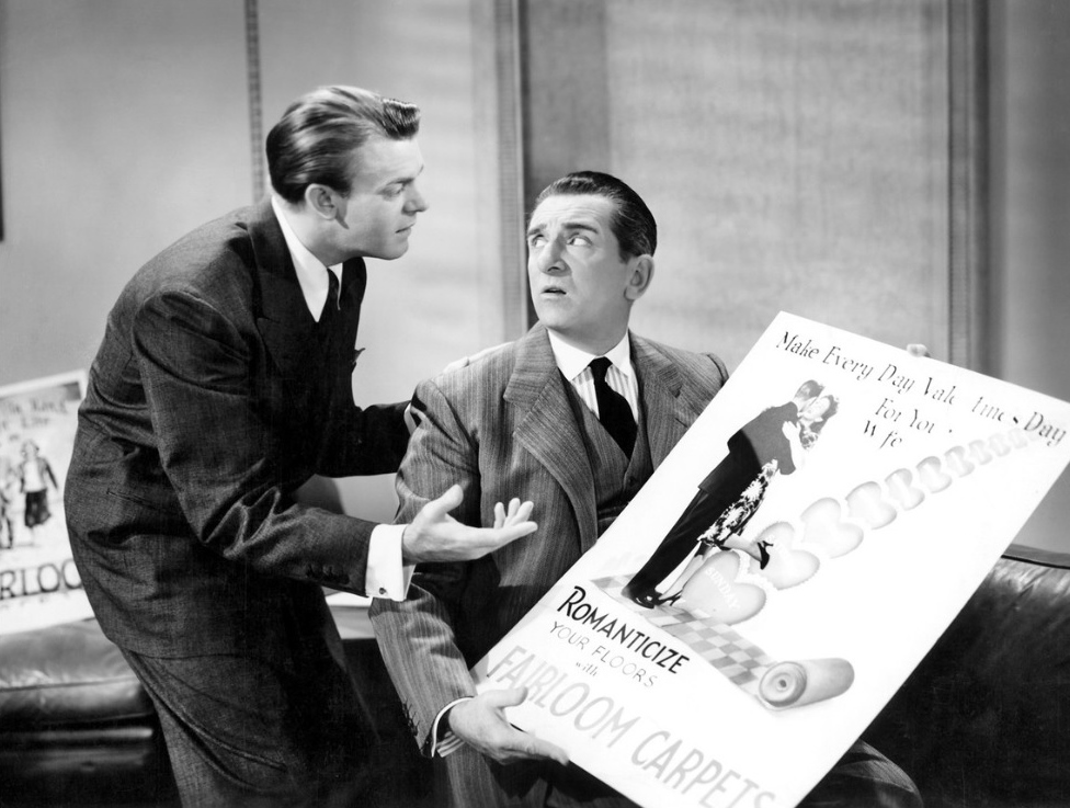 Edward Everett Horton and Dennis O'Keefe in Weekend for Three (1941)