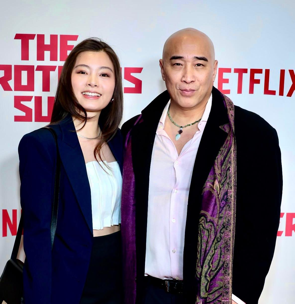 Ron Yuan and Sabrina Shuang Wu at Netflix Premier of “The Brothers Sun”