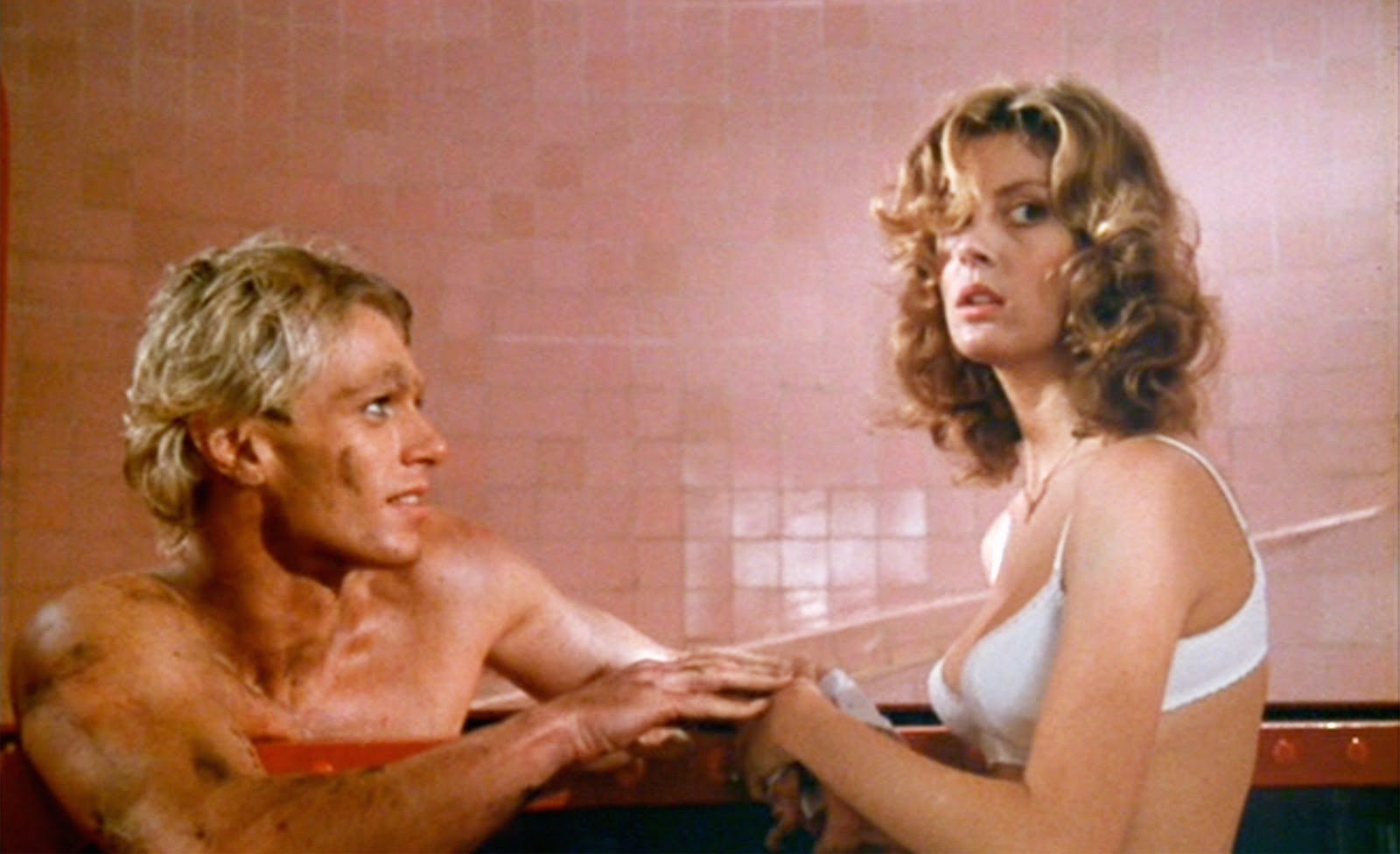 Susan Sarandon and Peter Hinwood in The Rocky Horror Picture Show (1975)