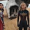 Brie Larson, Iman Vellani, and Teyonah Parris in The Marvels (2023)