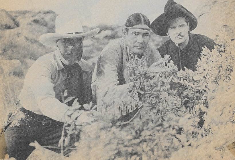 Robert Livingston, Duncan Renaldo, and Chief Thundercloud in The Lone Ranger Rides Again (1939)