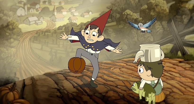 Elijah Wood, Melanie Lynskey, Jack Jones, and Collin Dean in Over the Garden Wall (2014)