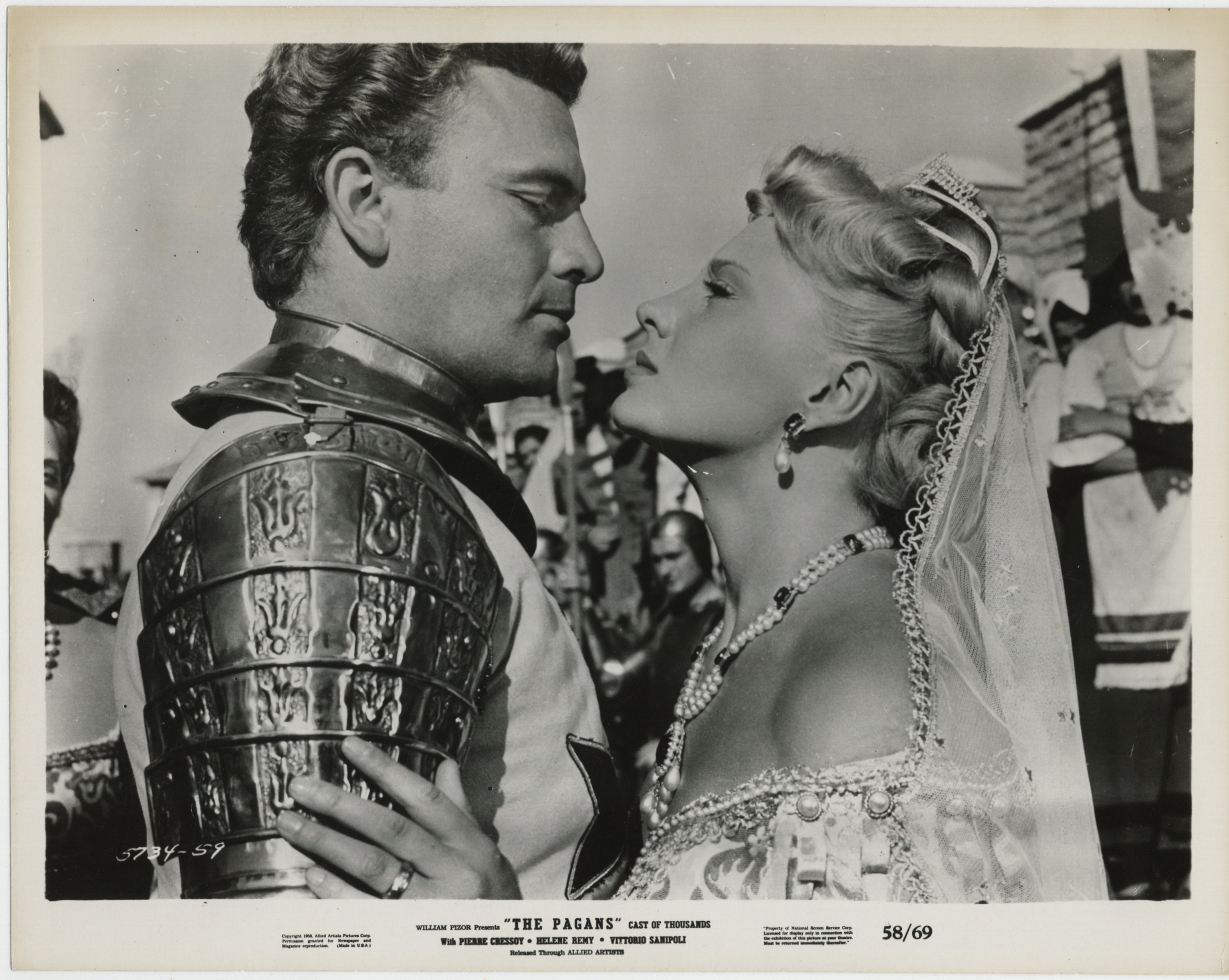 Hélène Rémy and Pierre Cressoy in The Pagans (1953)