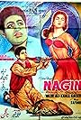 Yusuf Khan, Neelo, Husna, and Ratan Kumar in Nagin (1959)