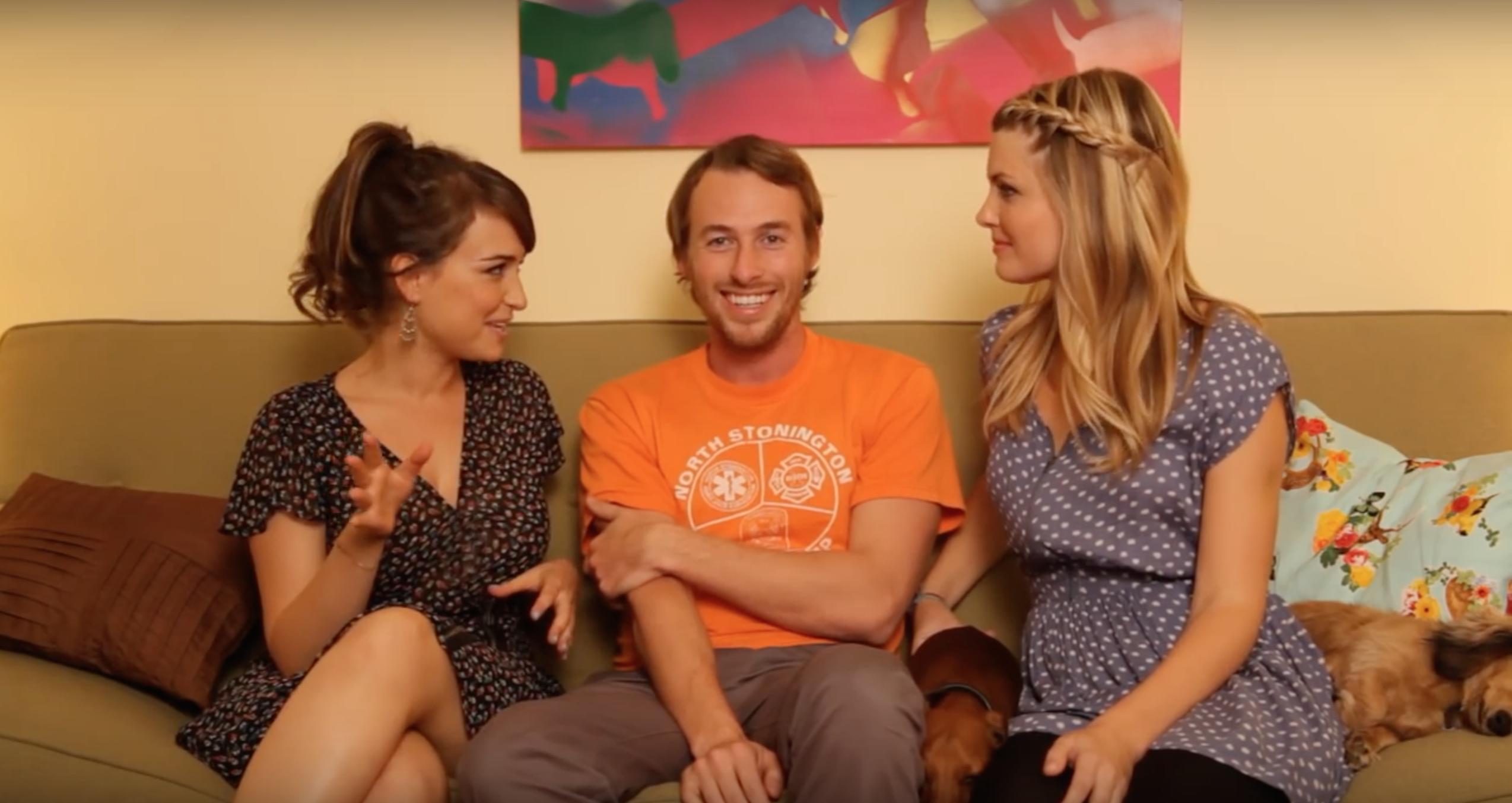 Milana Vayntrub, Jake Hurwitz, and Stevie Nelson in Let's Talk About Something More Interesting (2011)