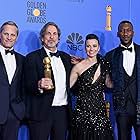 Viggo Mortensen, Linda Cardellini, Peter Farrelly, and Mahershala Ali at an event for Green Book (2018)