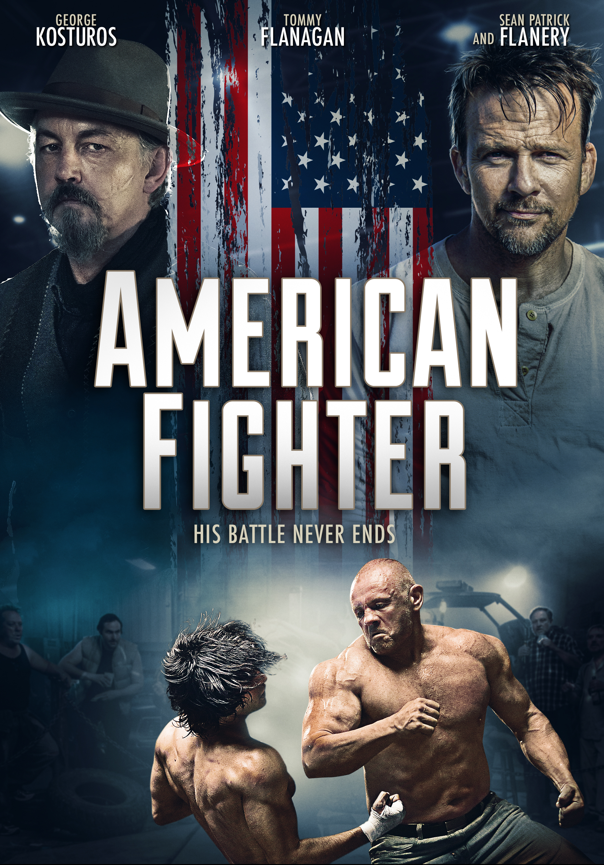 Sean Patrick Flanery, Tommy Flanagan, and George Kosturos in American Fighter (2019)