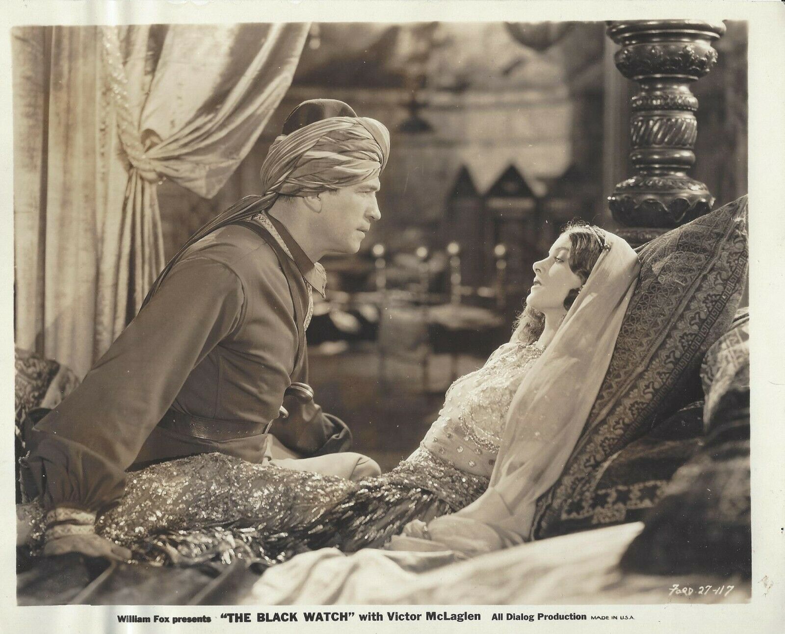 Myrna Loy and Victor McLaglen in The Black Watch (1929)