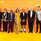 Hans Zimmer, Elton John, Tim Rice, Jon Favreau, Florence Kasumba, Beyoncé, Lebo M., Seth Rogen, Pharrell Williams, Keegan-Michael Key, and Billy Eichner at an event for The Lion King (2019)