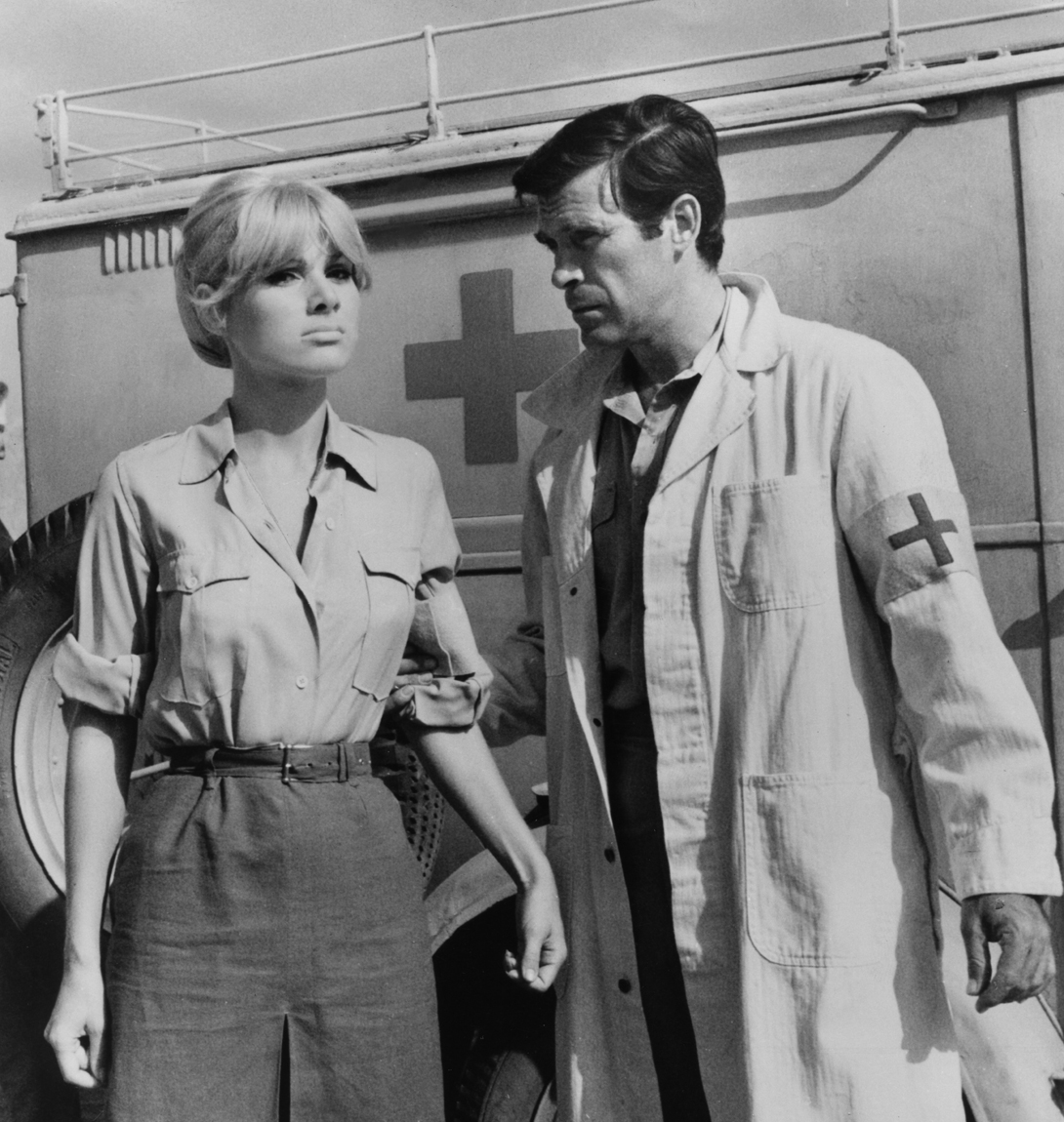 Christopher George and Christa Linder in The Rat Patrol (1966)