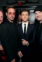Louis D'Esposito, Robert Downey Jr., Tom Holland, and Kevin Feige at the Spiderman: Homecoming premiere.