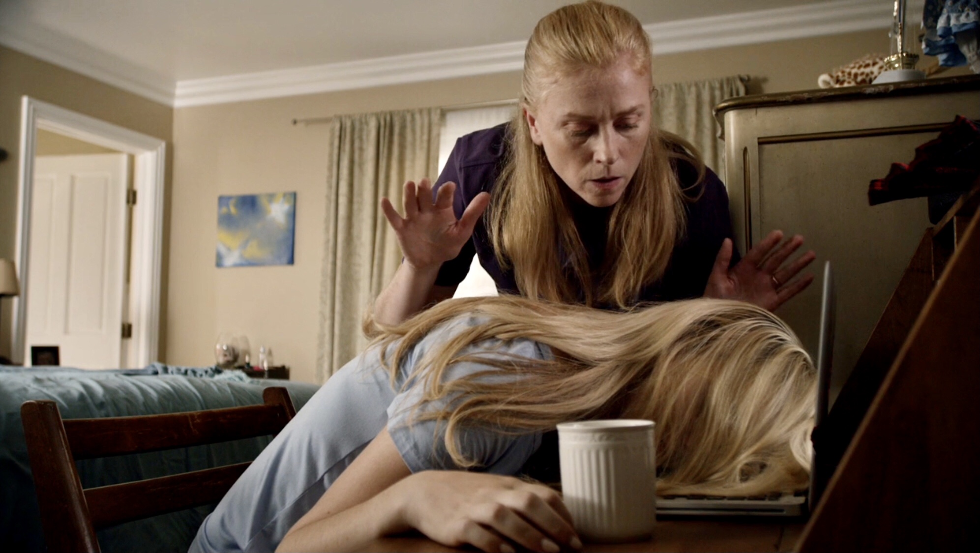 Fay Masterson and Kathryn Newton in A Housekeeper's Revenge (2016)