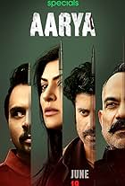 Sushmita Sen, Manish Chaudhari, Namit Das, and Sikandar Kher in Aarya (2020)