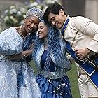 Brandy Norwood, Paolo Montalban, and Malia Baker in Descendants: The Rise of Red (2024)