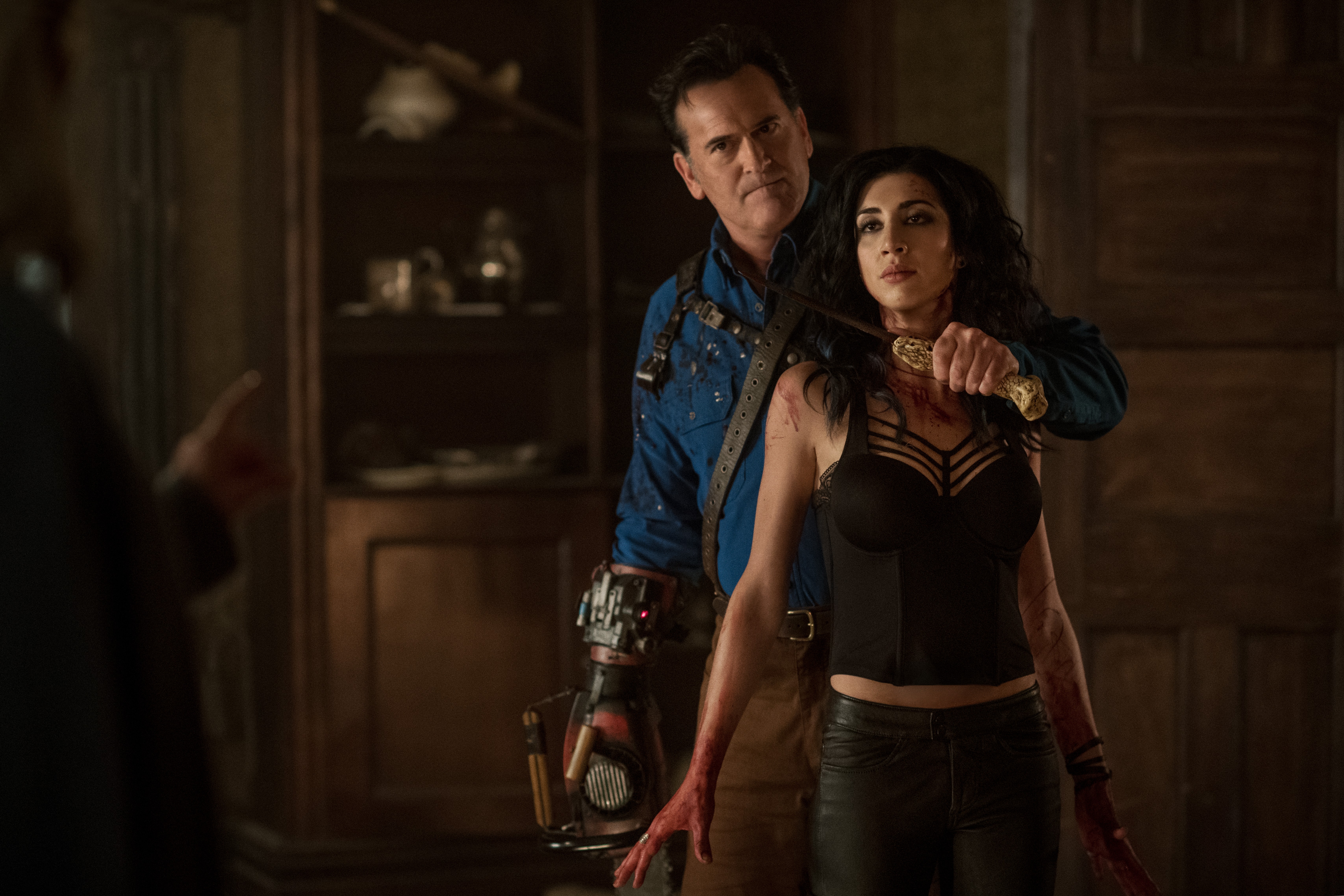 Bruce Campbell and Dana DeLorenzo in Ash vs Evil Dead (2015)