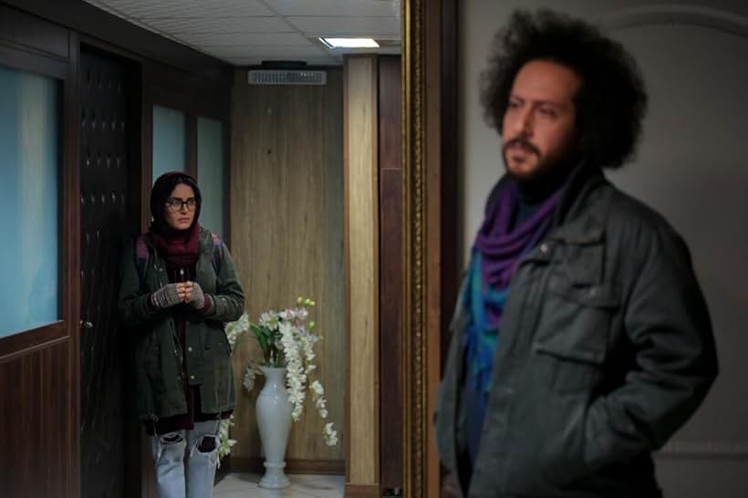 Sina Hejazi and Elnaz Shakerdoost in All Through the Night (2020)