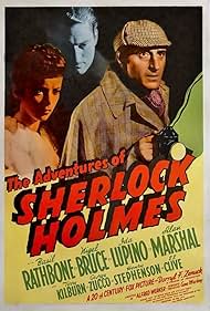 Basil Rathbone, Ida Lupino, and Alan Marshal in The Adventures of Sherlock Holmes (1939)