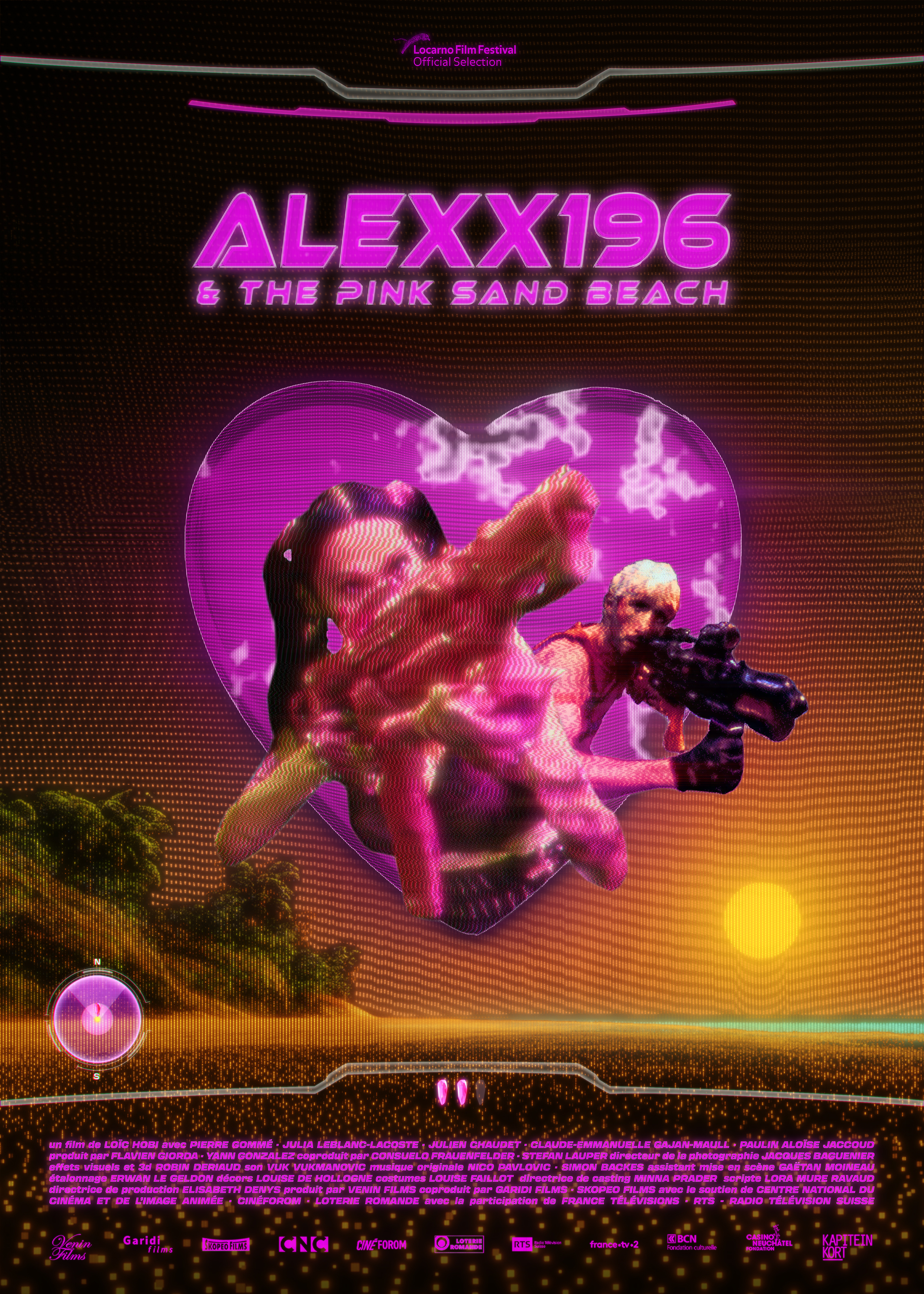 Julien Chaudet and Claude-Emmanuelle Gajan-Maull in Alexx196 & the Pink Sand Beach (2023)