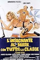 Lino Banfi, Marco Gelardini, Anna Maria Rizzoli, and Alvaro Vitali in L'insegnante al mare con tutta la classe (1980)