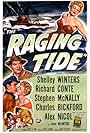 Shelley Winters, Charles Bickford, Richard Conte, Stephen McNally, and Alex Nicol in The Raging Tide (1951)