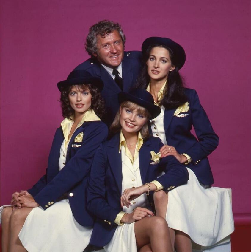 Pat Klous, Howard Platt, Connie Sellecca, and Kathryn Witt in Flying High (1978)