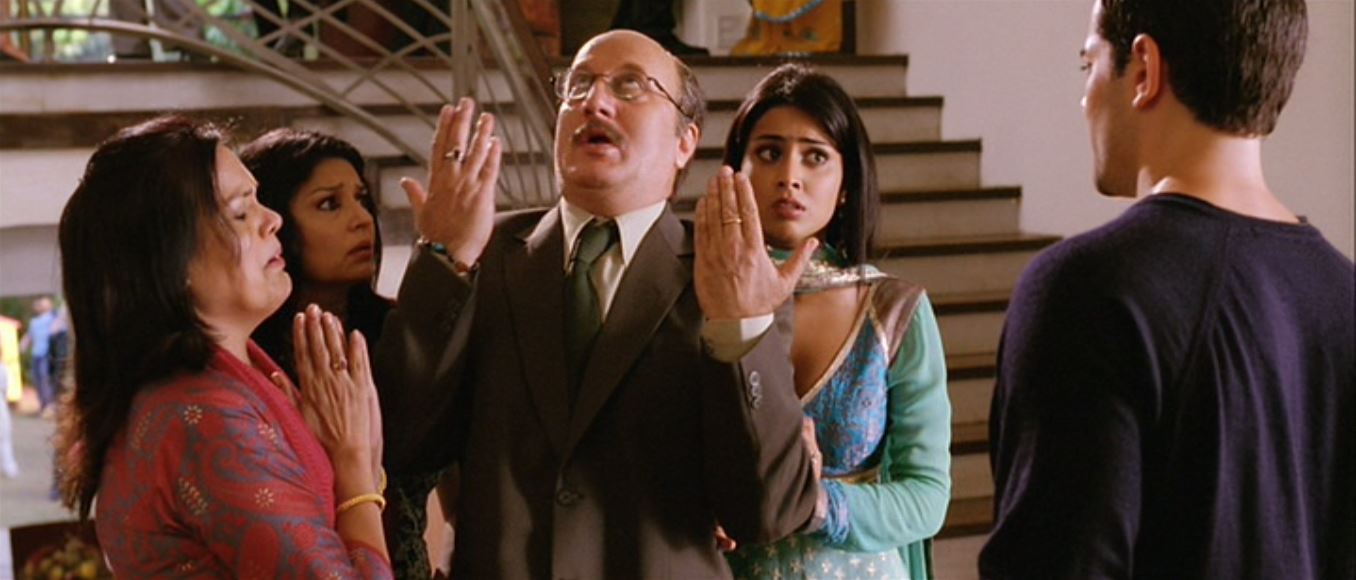 Anupam Kher, Jesse Metcalfe, and Shriya Saran in The Other End of the Line (2007)