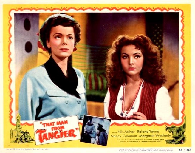 Nancy Coleman and Sara Montiel in That Man from Tangier (1953)