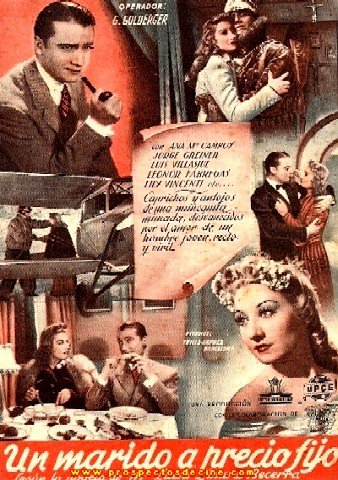 Rafael Durán and Lina Yegros in Un marido a precio fijo (1942)