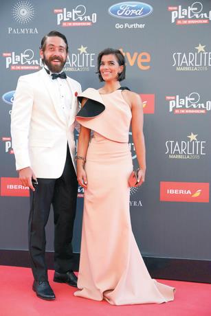 David Maler y Nashla Bogaert en los Premios Platino 2015. Marbella.