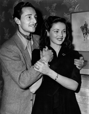 Gene Tierney and Oleg Cassini