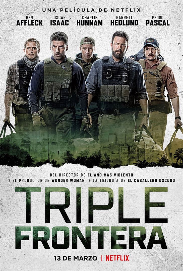 Ben Affleck, Pedro Pascal, Charlie Hunnam, Oscar Isaac, and Garrett Hedlund in Triple Frontier (2019)