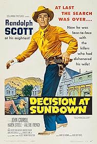 Randolph Scott and Karen Steele in Decision at Sundown (1957)