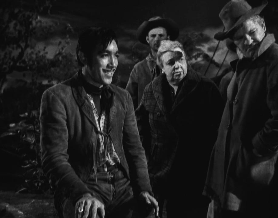 Anthony Quinn and Jane Darwell in The Ox-Bow Incident (1942)