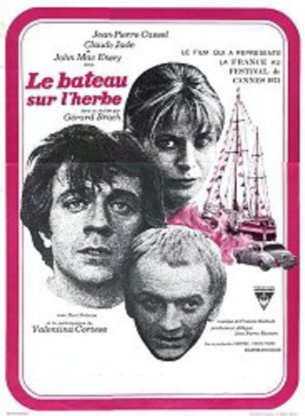 Jean-Pierre Cassel, Claude Jade, and John McEnery in The Boat on the Grass (1971)